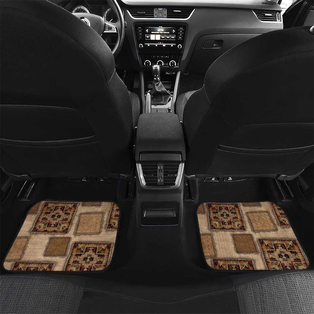 Native American Car Mats Retro Map Stitching Effect
