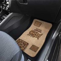 Native American Car Mats Retro Map Stitching Effect