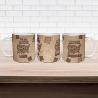 Native American Ceramic Mug Retro Map Stitching Effect