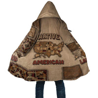 Native American Cloak Retro Map Stitching Effect