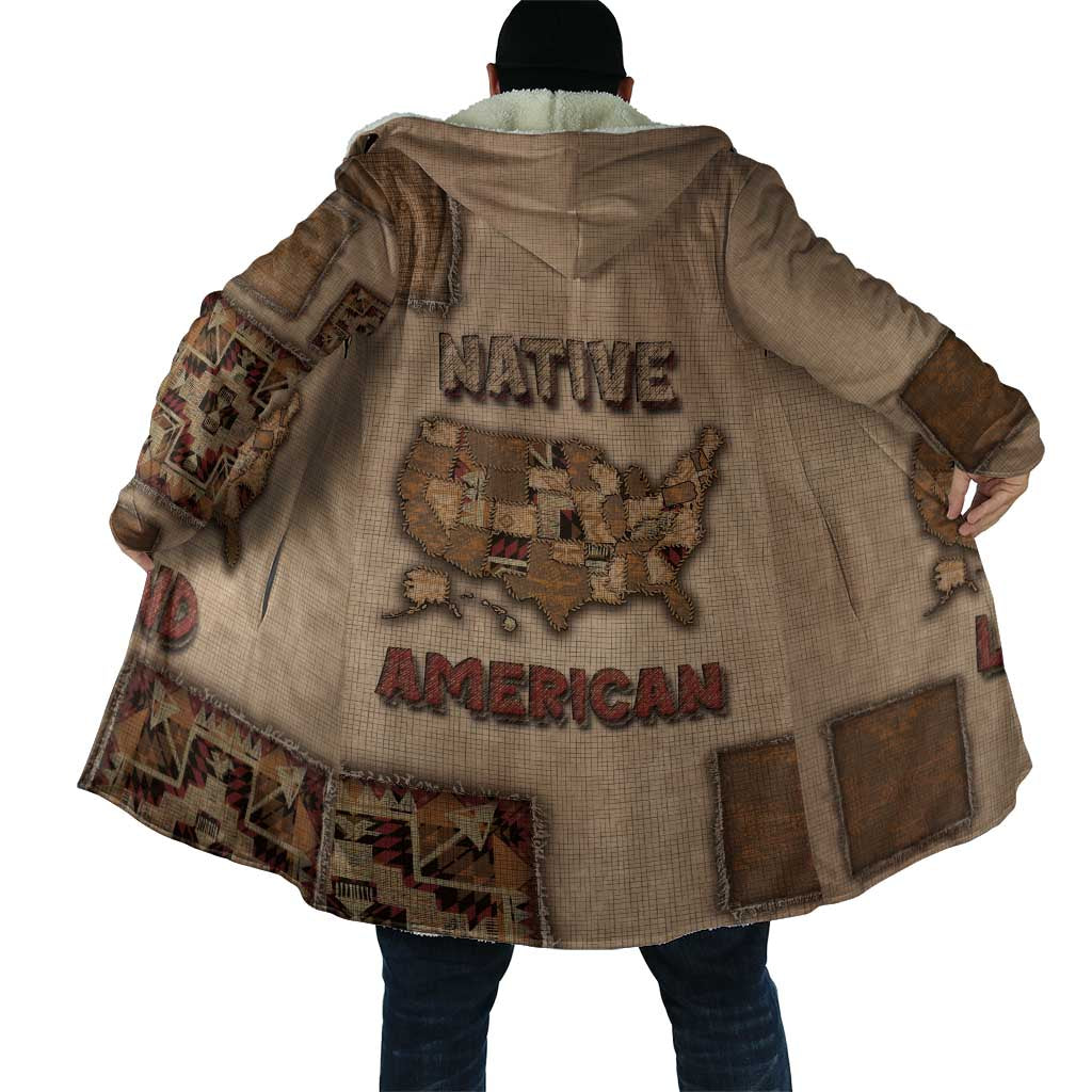 Native American Cloak Retro Map Stitching Effect