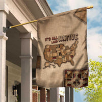 Native American Garden Flag Retro Map Stitching Effect