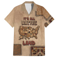 Native American Hawaiian Shirt Retro Map Stitching Effect