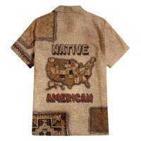 Native American Hawaiian Shirt Retro Map Stitching Effect