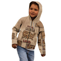 Native American Kid Hoodie Retro Map Stitching Effect