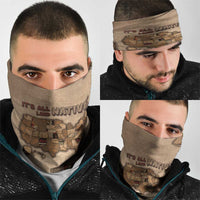 Native American Neck Gaiter Retro Map Stitching Effect