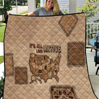 Native American Quilt Retro Map Stitching Effect