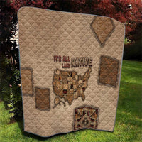Native American Quilt Retro Map Stitching Effect