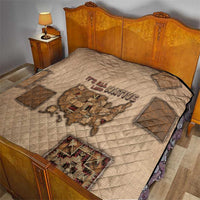 Native American Quilt Retro Map Stitching Effect