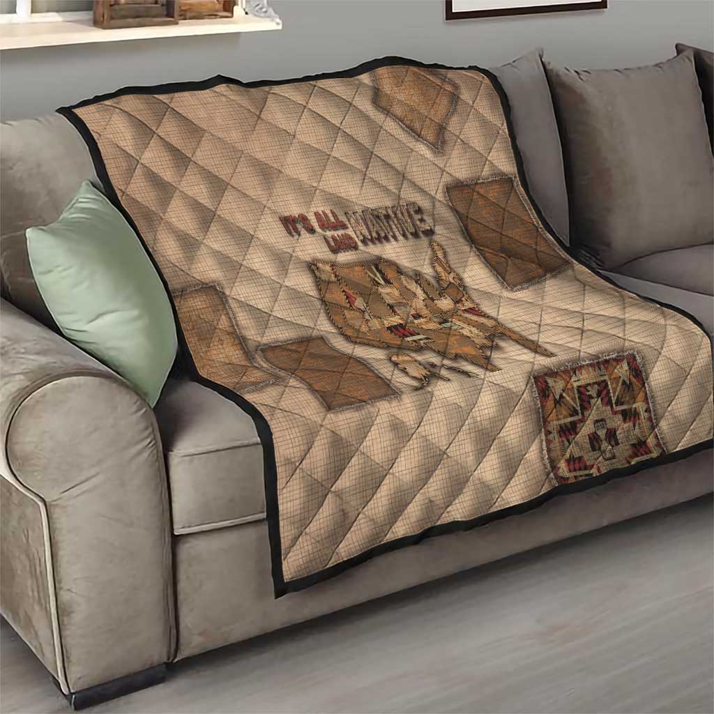 Native American Quilt Retro Map Stitching Effect