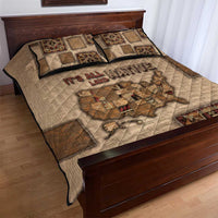 Native American Quilt Bed Set Retro Map Stitching Effect