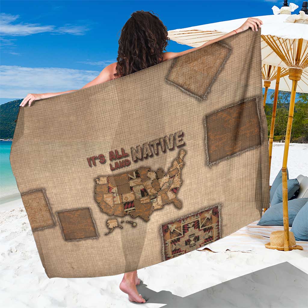 Native American Sarong Retro Map Stitching Effect