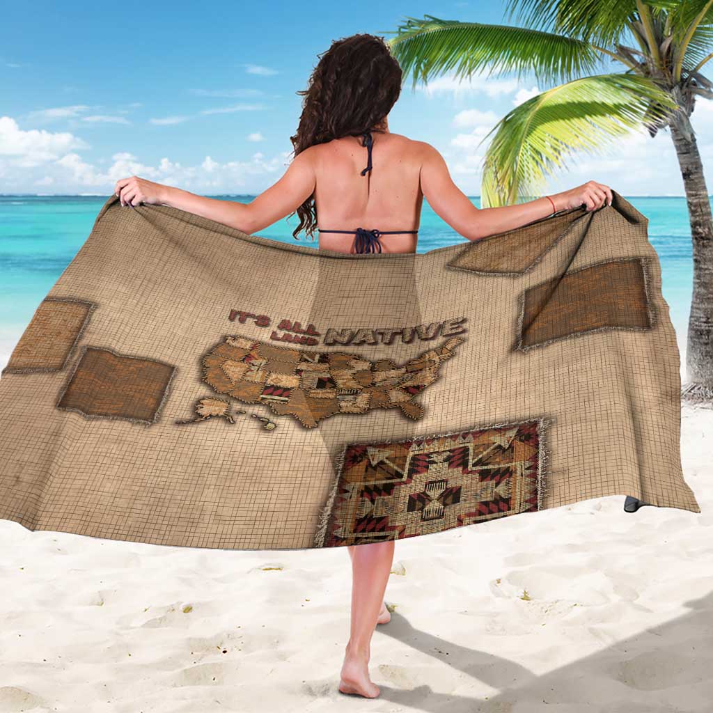 Native American Sarong Retro Map Stitching Effect