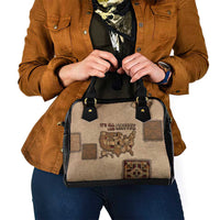 Native American Shoulder Handbag Retro Map Stitching Effect