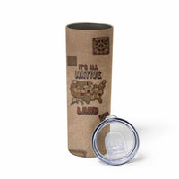 Native American Skinny Tumbler Retro Map Stitching Effect