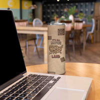 Native American Skinny Tumbler Retro Map Stitching Effect