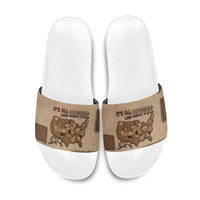 Native American Slide Sandals Retro Map Stitching Effect