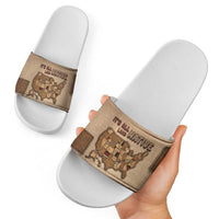 Native American Slide Sandals Retro Map Stitching Effect