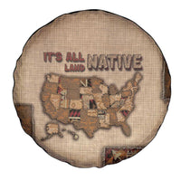 Native American Spare Tire Cover Retro Map Stitching Effect