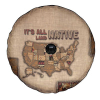 Native American Spare Tire Cover Retro Map Stitching Effect