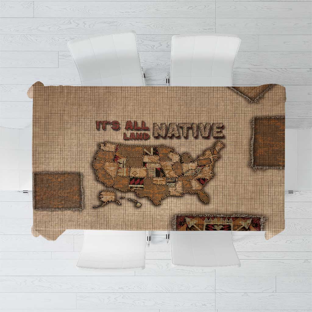Native American Tablecloth Retro Map Stitching Effect