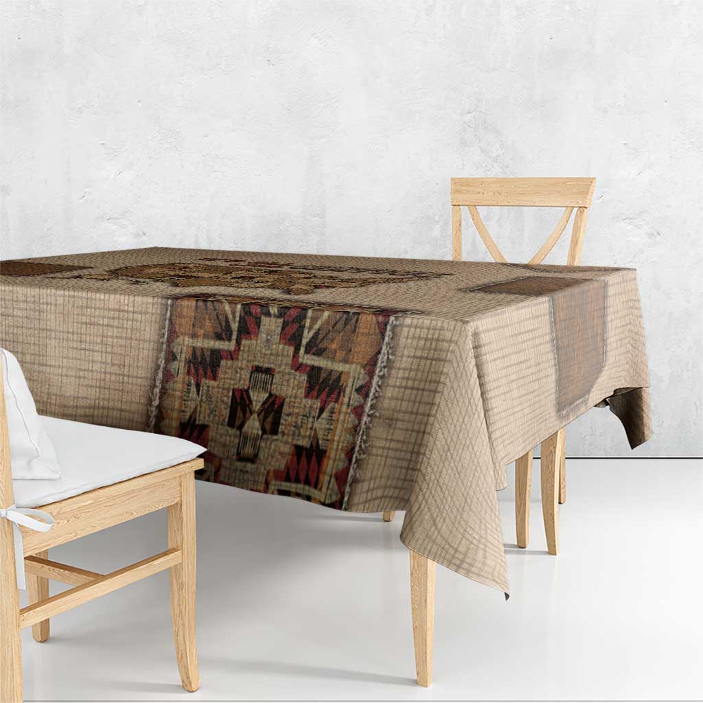 Native American Tablecloth Retro Map Stitching Effect