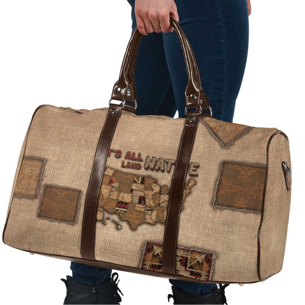 Native American Travel Bag Retro Map Stitching Effect
