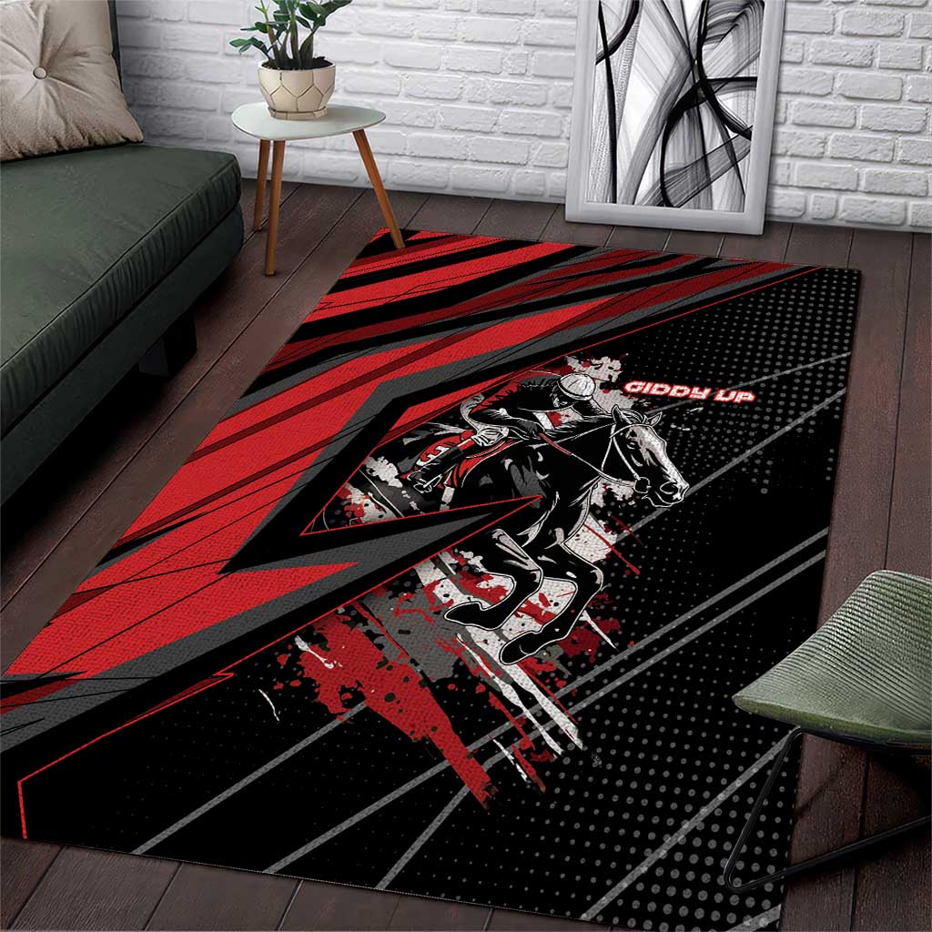 Horse Racing Area Rug Giddy Up