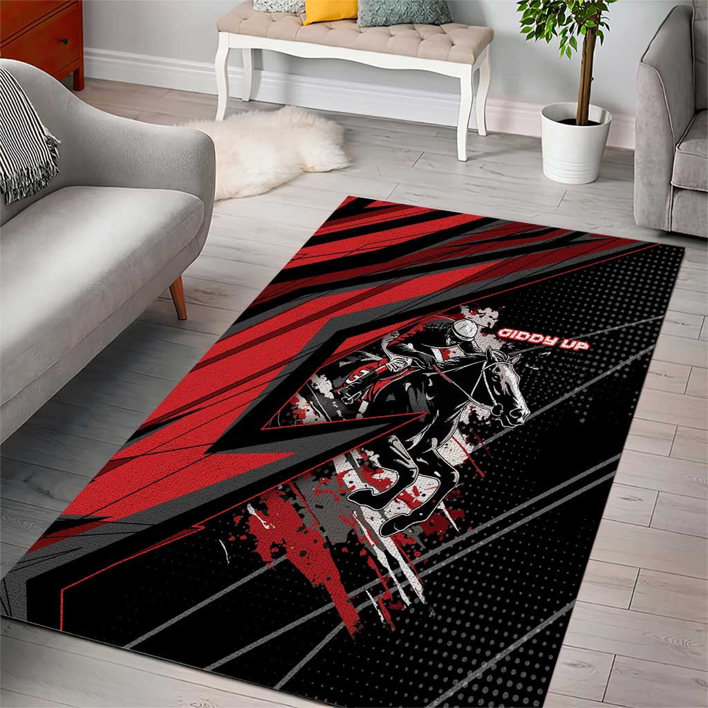Horse Racing Area Rug Giddy Up