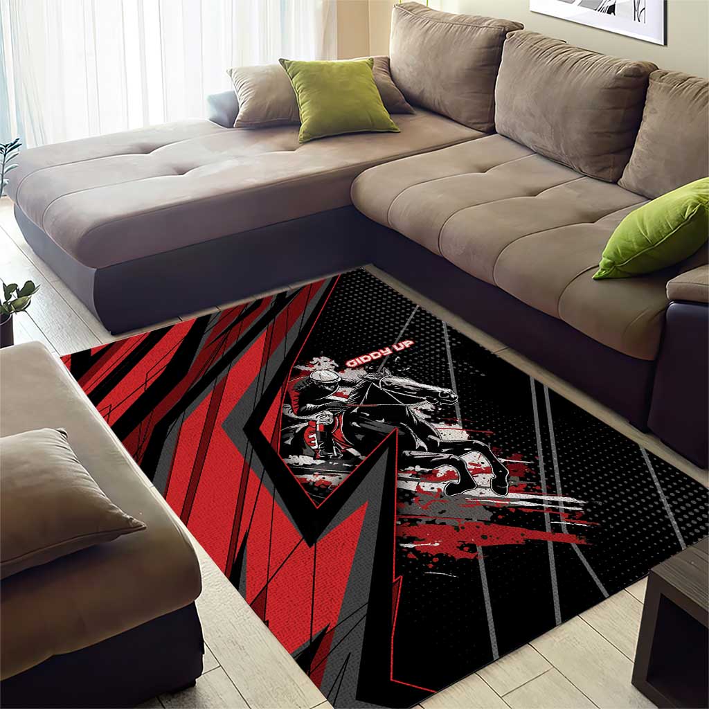 Horse Racing Area Rug Giddy Up