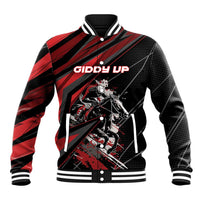 Custom Horse Racing Baseball Jacket Giddy Up