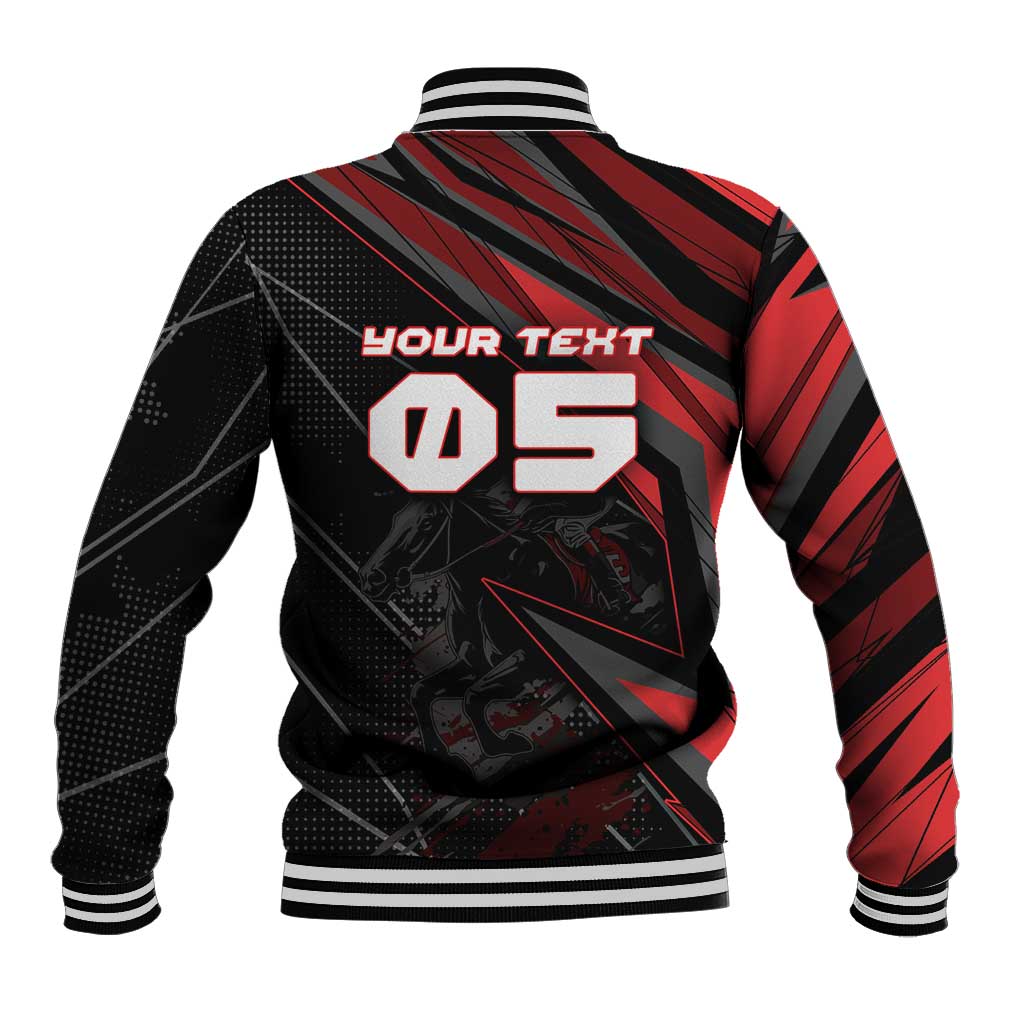 Custom Horse Racing Baseball Jacket Giddy Up