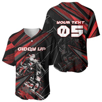 Custom Horse Racing Baseball Jersey Giddy Up