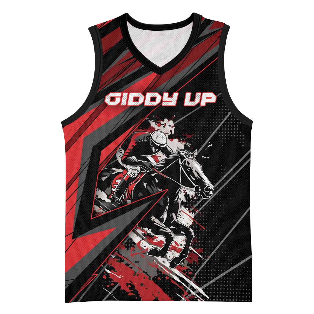 Custom Horse Racing Basketball Jersey Giddy Up