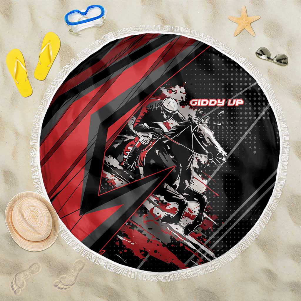 Horse Racing Beach Blanket Giddy Up