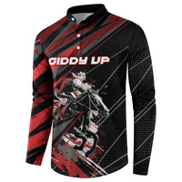 Custom Horse Racing Button Sweatshirt Giddy Up