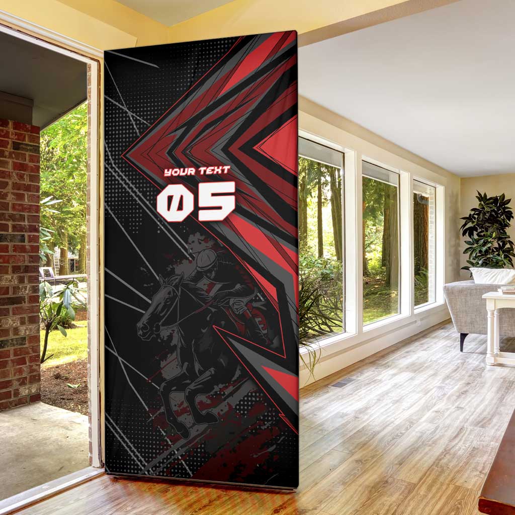 Custom Horse Racing Door Cover Giddy Up