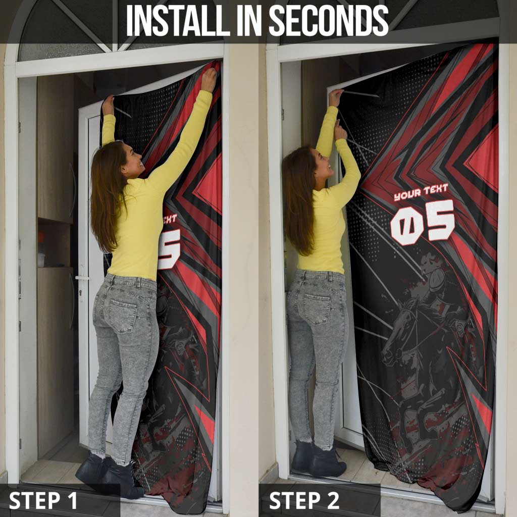 Custom Horse Racing Door Cover Giddy Up