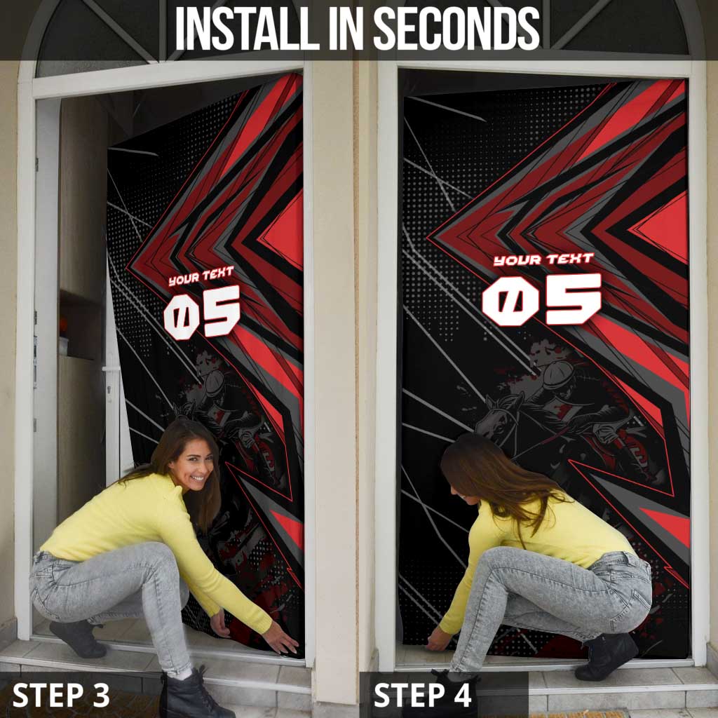 Custom Horse Racing Door Cover Giddy Up