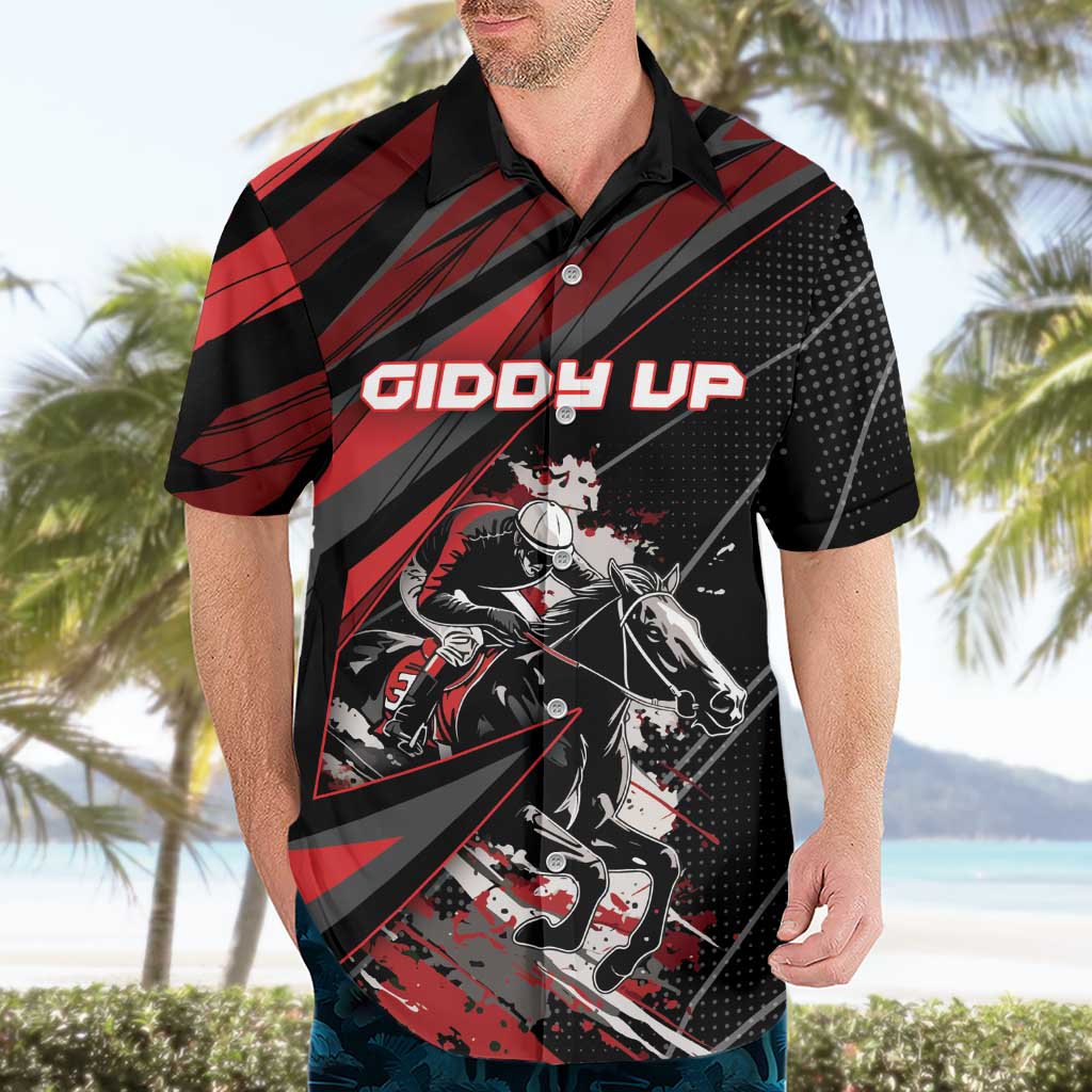 Custom Horse Racing Hawaiian Shirt Giddy Up