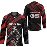 Custom Horse Racing Hockey Jersey Giddy Up