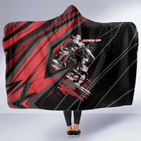 Horse Racing Hooded Blanket Giddy Up