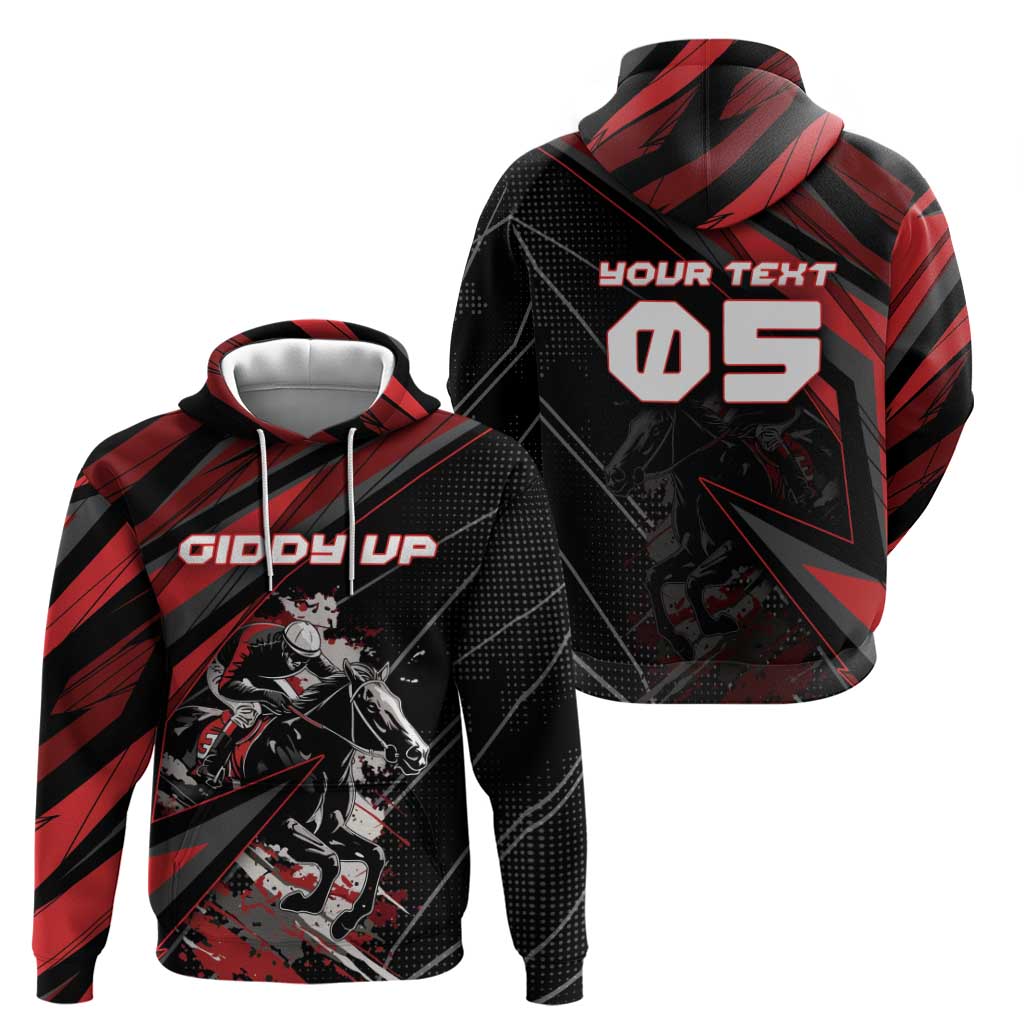 Custom Horse Racing Hoodie Giddy Up