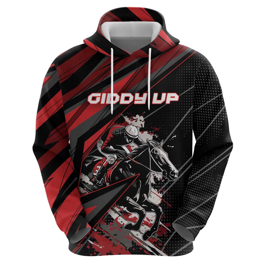 Custom Horse Racing Hoodie Giddy Up