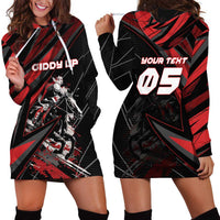 Custom Horse Racing Hoodie Dress Giddy Up