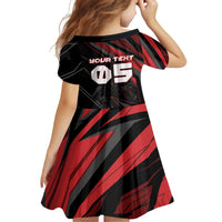 Custom Horse Racing Kid Short Sleeve Dress Giddy Up