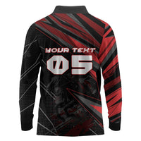 Custom Horse Racing Long Sleeve Polo Shirt Giddy Up