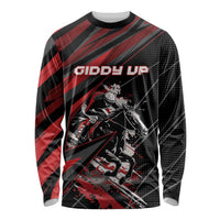 Custom Horse Racing Long Sleeve Shirt Giddy Up
