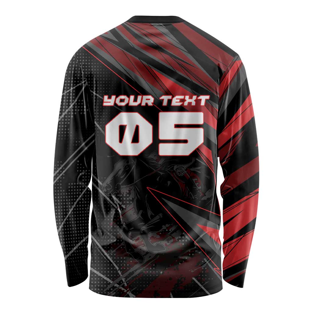 Custom Horse Racing Long Sleeve Shirt Giddy Up