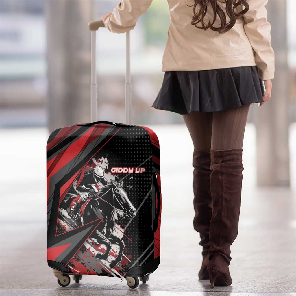 Horse Racing Luggage Cover Giddy Up
